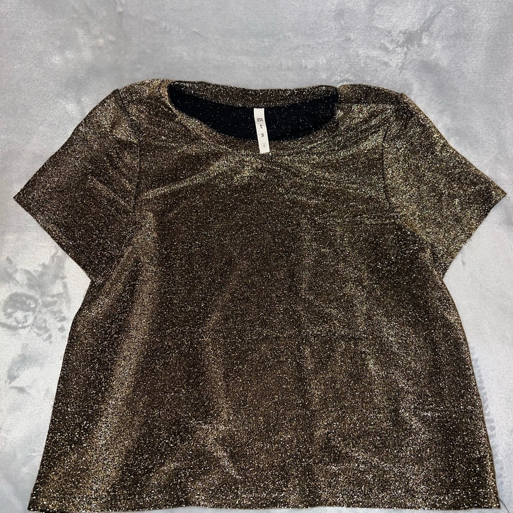 Metallic Gold/Black Women's Top